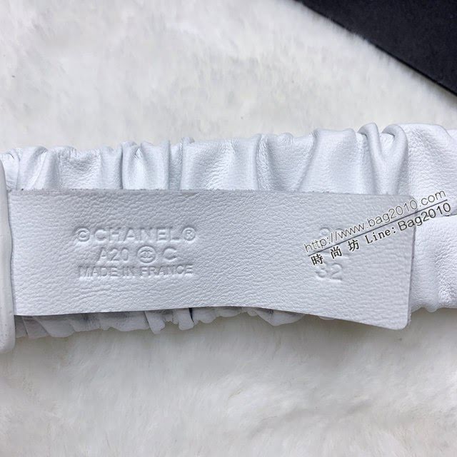 Chanel女士皮帶 香奈兒經典小羊皮鬆緊褲腰帶 香奈兒褶皺腰帶  jjp2150
